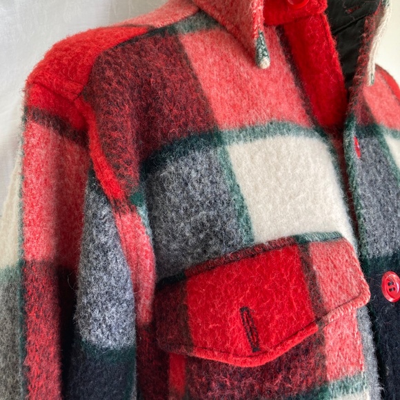 LL BEAN vintage wool box plaid shacket~ - Picture 3 of 6